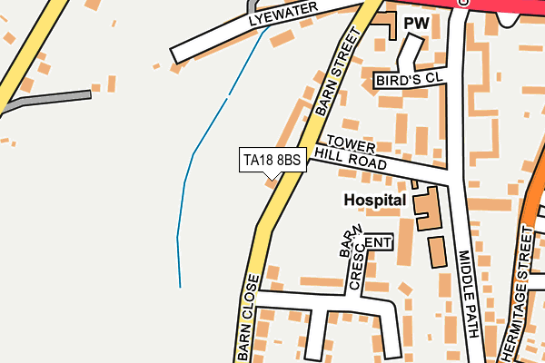 TA18 8BS map - OS OpenMap – Local (Ordnance Survey)