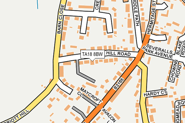 TA18 8BW map - OS OpenMap – Local (Ordnance Survey)