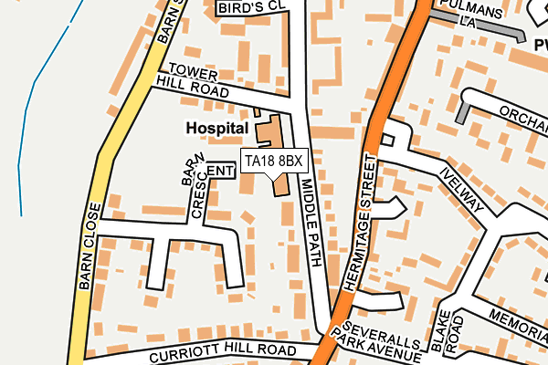 TA18 8BX map - OS OpenMap – Local (Ordnance Survey)