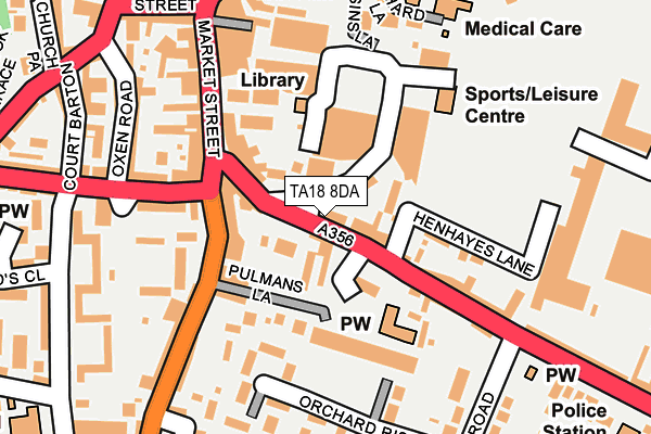TA18 8DA map - OS OpenMap – Local (Ordnance Survey)