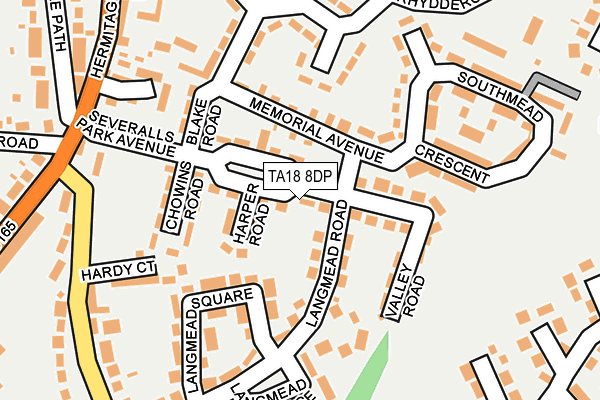 TA18 8DP map - OS OpenMap – Local (Ordnance Survey)