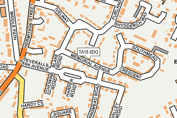 TA18 8DQ map - OS OpenMap – Local (Ordnance Survey)