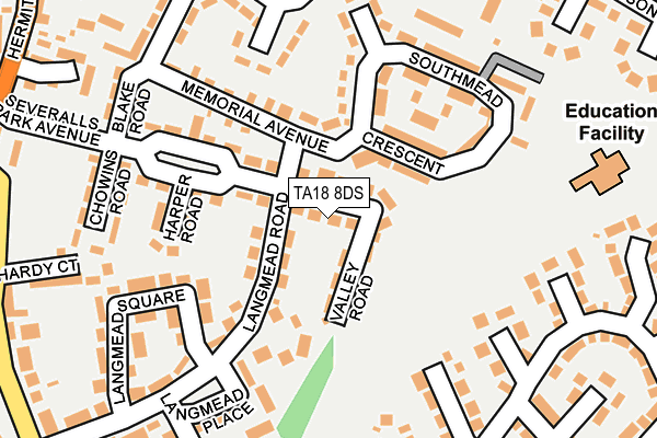 TA18 8DS map - OS OpenMap – Local (Ordnance Survey)