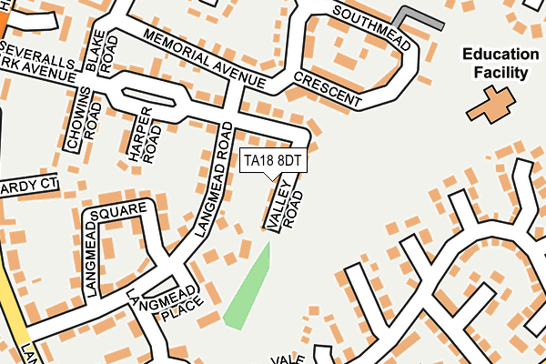 TA18 8DT map - OS OpenMap – Local (Ordnance Survey)