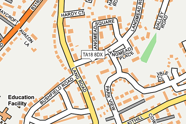TA18 8DX map - OS OpenMap – Local (Ordnance Survey)