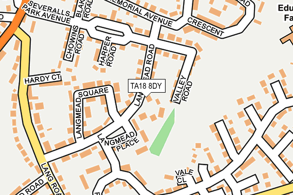 TA18 8DY map - OS OpenMap – Local (Ordnance Survey)