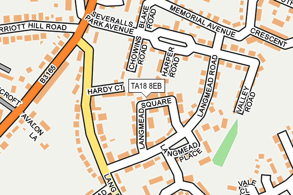 TA18 8EB map - OS OpenMap – Local (Ordnance Survey)