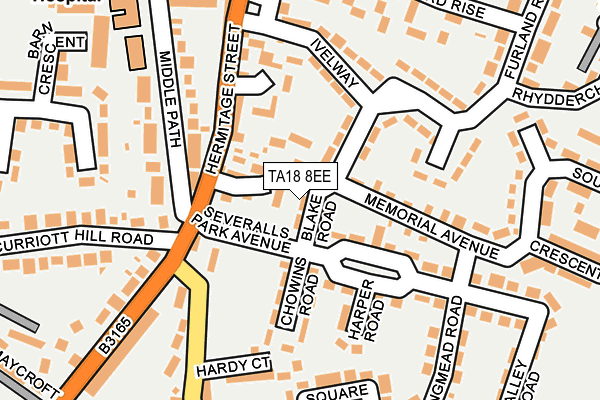 TA18 8EE map - OS OpenMap – Local (Ordnance Survey)
