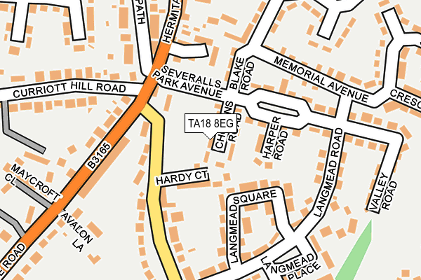 TA18 8EG map - OS OpenMap – Local (Ordnance Survey)