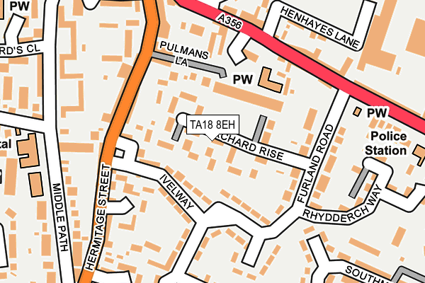 TA18 8EH map - OS OpenMap – Local (Ordnance Survey)