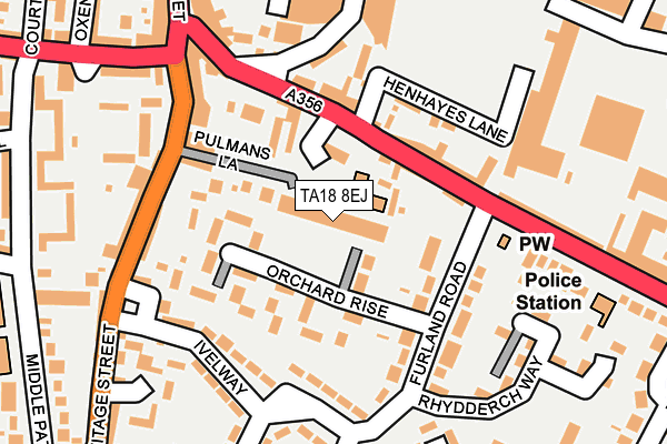 TA18 8EJ map - OS OpenMap – Local (Ordnance Survey)