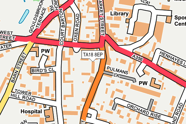 TA18 8EP map - OS OpenMap – Local (Ordnance Survey)