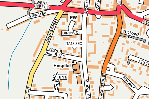TA18 8EQ map - OS OpenMap – Local (Ordnance Survey)