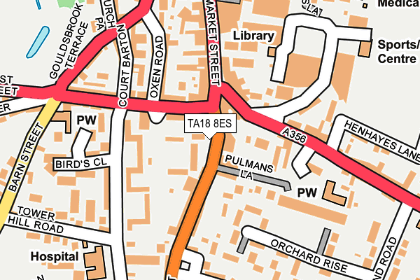 TA18 8ES map - OS OpenMap – Local (Ordnance Survey)