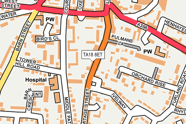 TA18 8ET map - OS OpenMap – Local (Ordnance Survey)