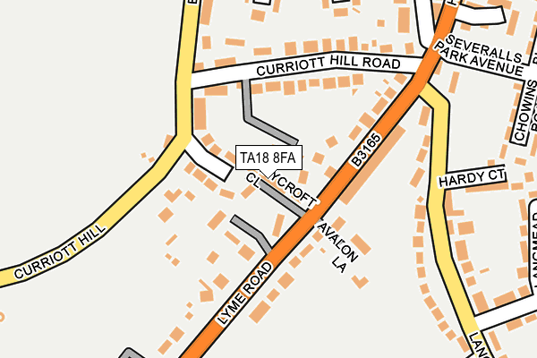 TA18 8FA map - OS OpenMap – Local (Ordnance Survey)