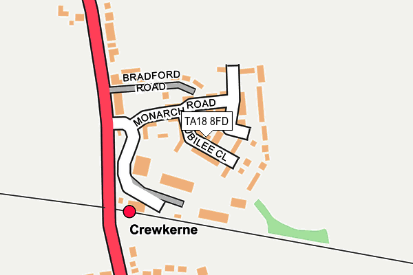 TA18 8FD map - OS OpenMap – Local (Ordnance Survey)