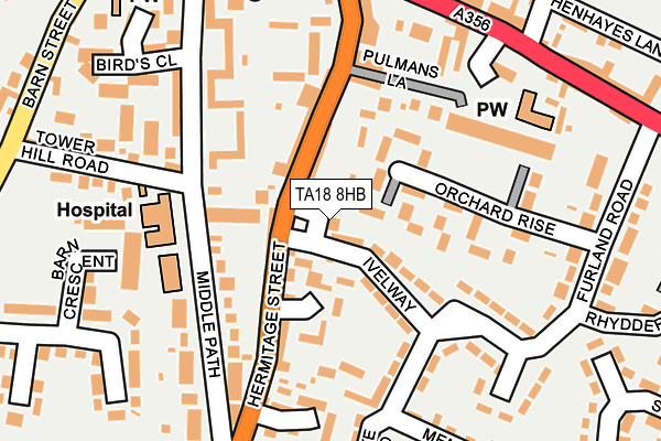 TA18 8HB map - OS OpenMap – Local (Ordnance Survey)