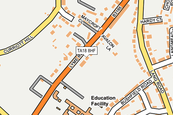 TA18 8HF map - OS OpenMap – Local (Ordnance Survey)