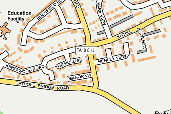 TA18 8HJ map - OS OpenMap – Local (Ordnance Survey)