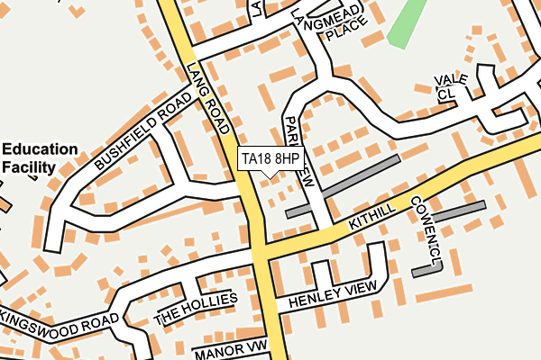 TA18 8HP map - OS OpenMap – Local (Ordnance Survey)