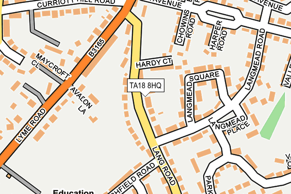 TA18 8HQ map - OS OpenMap – Local (Ordnance Survey)