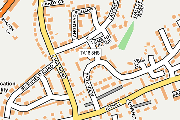 TA18 8HS map - OS OpenMap – Local (Ordnance Survey)