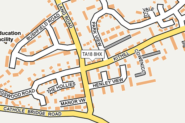 TA18 8HX map - OS OpenMap – Local (Ordnance Survey)
