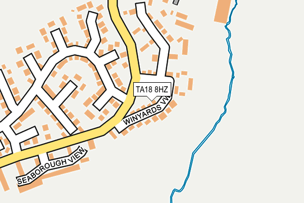 TA18 8HZ map - OS OpenMap – Local (Ordnance Survey)