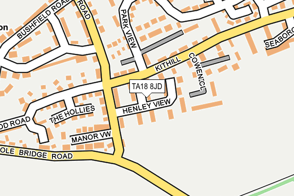 TA18 8JD map - OS OpenMap – Local (Ordnance Survey)