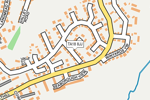 TA18 8JJ map - OS OpenMap – Local (Ordnance Survey)
