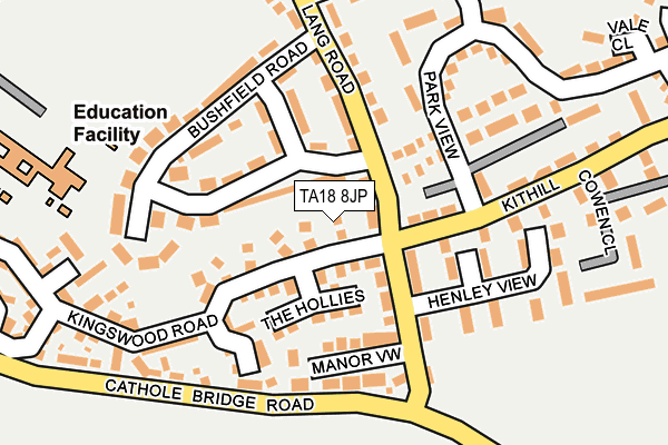 TA18 8JP map - OS OpenMap – Local (Ordnance Survey)