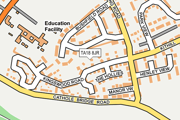 TA18 8JR map - OS OpenMap – Local (Ordnance Survey)