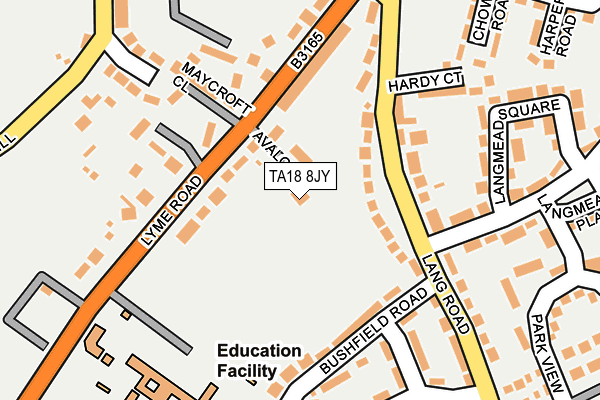 TA18 8JY map - OS OpenMap – Local (Ordnance Survey)