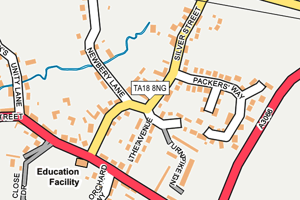 TA18 8NG map - OS OpenMap – Local (Ordnance Survey)