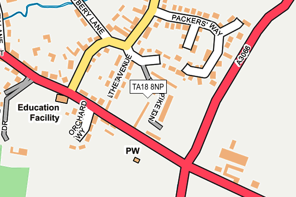 TA18 8NP map - OS OpenMap – Local (Ordnance Survey)