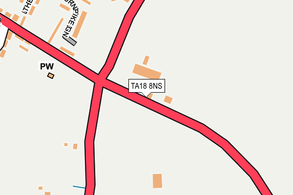 TA18 8NS map - OS OpenMap – Local (Ordnance Survey)