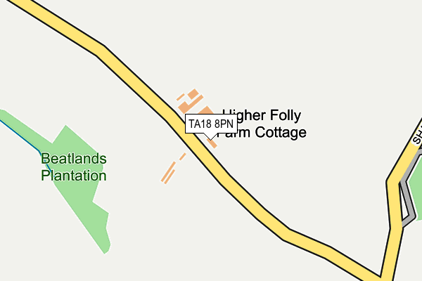 TA18 8PN map - OS OpenMap – Local (Ordnance Survey)