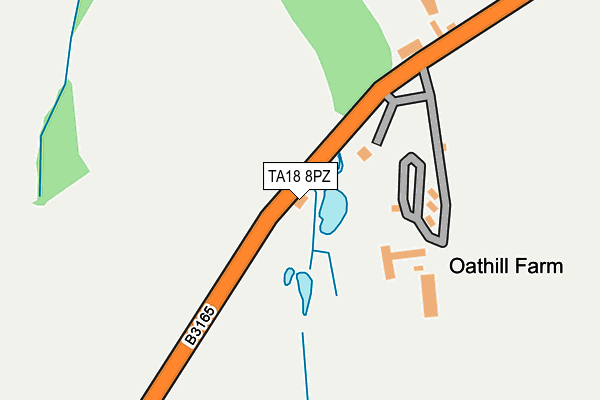 TA18 8PZ map - OS OpenMap – Local (Ordnance Survey)