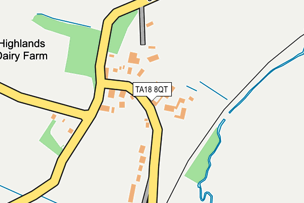 TA18 8QT map - OS OpenMap – Local (Ordnance Survey)