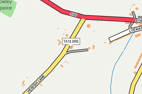 TA18 8RE map - OS OpenMap – Local (Ordnance Survey)