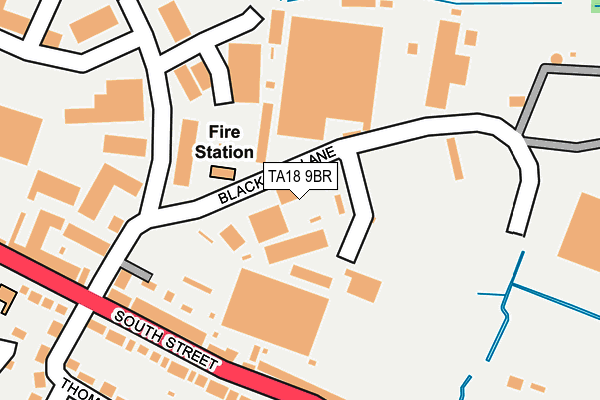 TA18 9BR map - OS OpenMap – Local (Ordnance Survey)