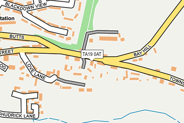 TA19 0AT map - OS OpenMap – Local (Ordnance Survey)