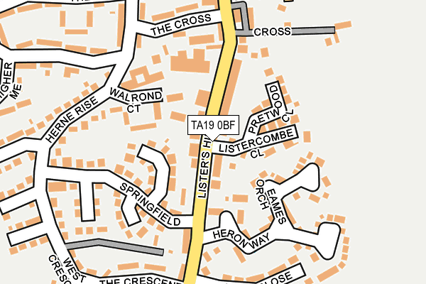 TA19 0BF map - OS OpenMap – Local (Ordnance Survey)