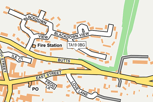 TA19 0BG map - OS OpenMap – Local (Ordnance Survey)