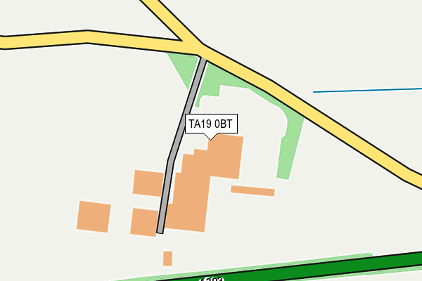 TA19 0BT map - OS OpenMap – Local (Ordnance Survey)