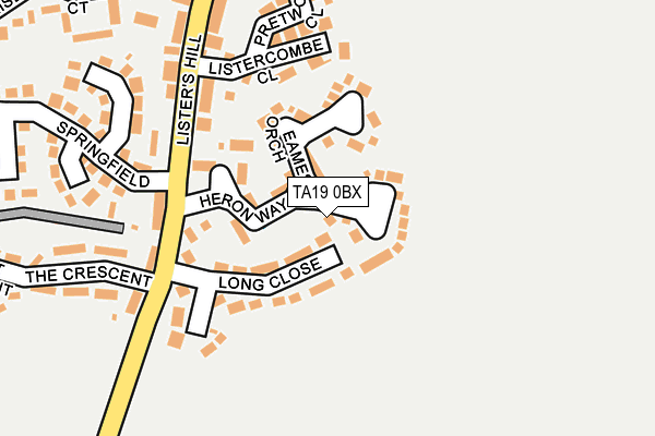 TA19 0BX map - OS OpenMap – Local (Ordnance Survey)