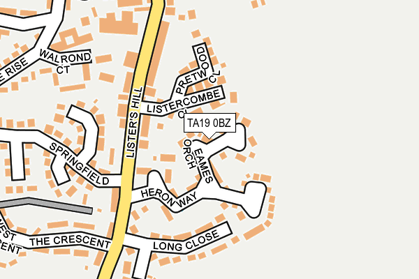 TA19 0BZ map - OS OpenMap – Local (Ordnance Survey)