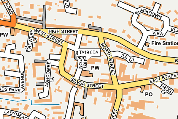 TA19 0DA map - OS OpenMap – Local (Ordnance Survey)