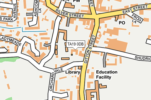 TA19 0DB map - OS OpenMap – Local (Ordnance Survey)